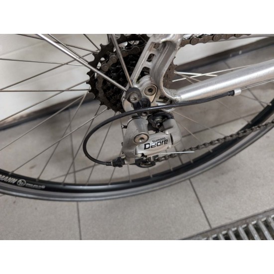 Germatec naudotas vyriskas hibridinis dviratis pilkas aliuminio remas