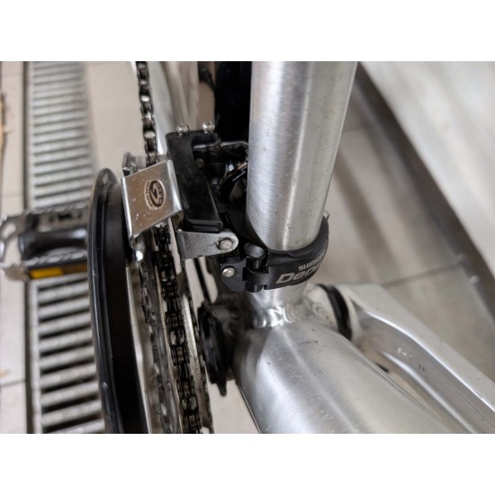 Germatec naudotas vyriskas hibridinis dviratis pilkas aliuminio remas